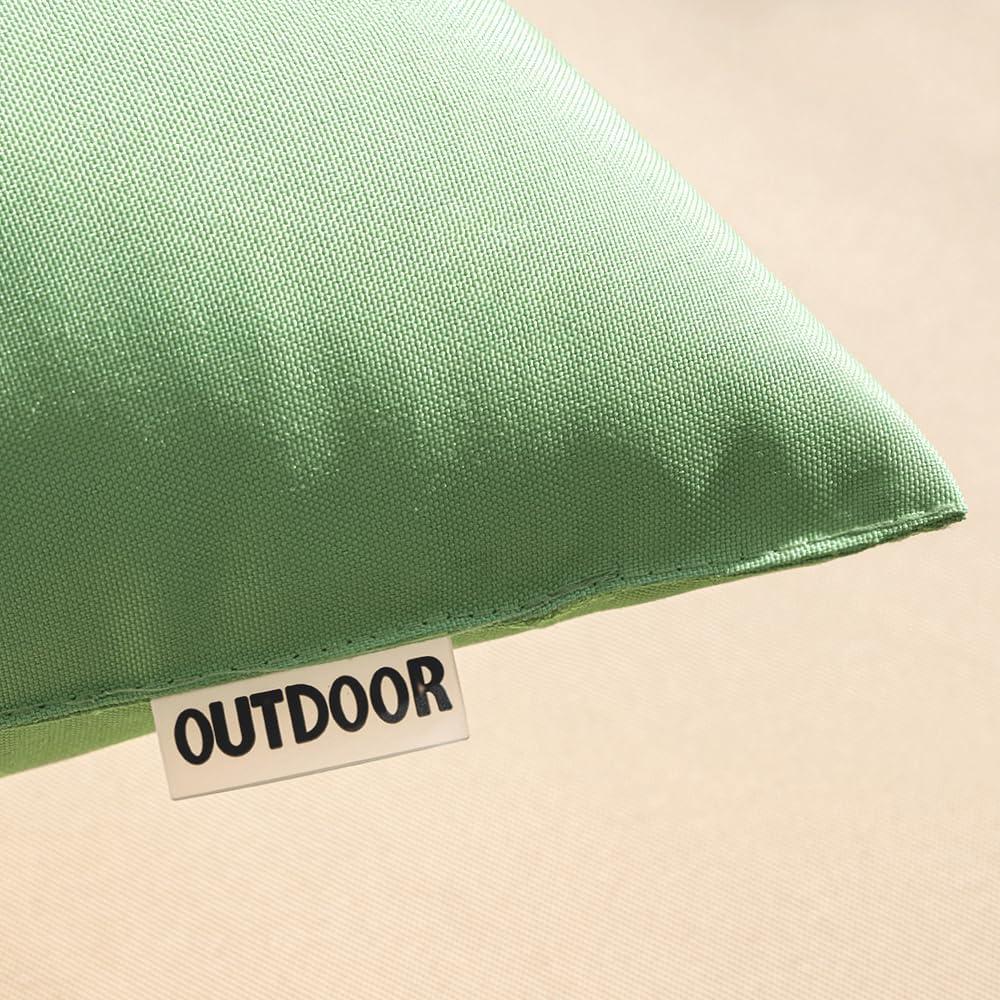 imageMIULEE Pack of 2 Decorative Outdoor Waterproof Pillow Covers Square Garden Cushion Sham Throw Pillowcase Shell for Spring Patio Tent Couch 18x18 Inch Teal BlueSage