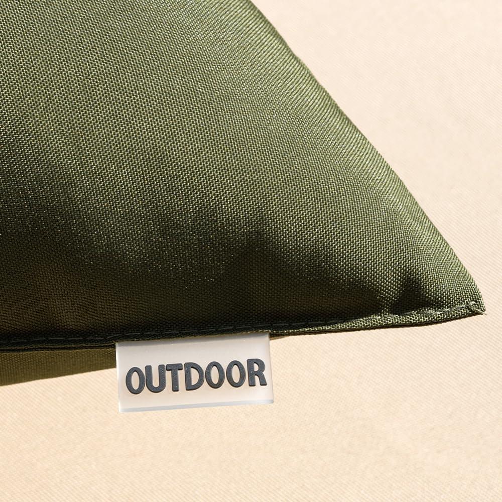 imageMIULEE Pack of 2 Decorative Outdoor Waterproof Pillow Covers Square Garden Cushion Sham Throw Pillowcase Shell for Spring Patio Tent Couch 18x18 Inch Teal BlueOlive