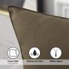 MIULEE Pack of 2 Decorative Outdoor Waterproof Pillow Covers Square Garden Cushion Sham Throw Pillowcase Shell for Spring Patio Tent Couch 18×18 Inch Teal Blue(Brown)