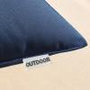 MIULEE Pack of 2 Decorative Outdoor Waterproof Pillow Covers Square Garden Cushion Sham Throw Pillowcase Shell for Spring Patio Tent Couch 18×18 Inch Teal Blue(Dark Blue)
