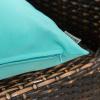 MIULEE Pack of 2 Decorative Outdoor Waterproof Pillow Covers Square Garden Cushion Sham Throw Pillowcase Shell for Spring Patio Tent Couch 18×18 Inch Teal Blue(Light Green)