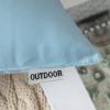 MIULEE Pack of 2 Decorative Outdoor Waterproof Pillow Covers Square Garden Cushion Sham Throw Pillowcase Shell for Spring Patio Tent Couch 18×18 Inch Teal Blue(Blue)