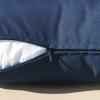 MIULEE Pack of 2 Decorative Outdoor Waterproof Pillow Covers Square Garden Cushion Sham Throw Pillowcase Shell for Spring Patio Tent Couch 18×18 Inch Teal Blue(Dark Blue)