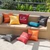 MIULEE Outdoor Waterproof Throw Pillow Covers Set of 2 Relax Decorative Outdoor Square Pillowcases for Chair Patio Garden Couch Tent Balcony Sofa Deep Blue 18×18 Inch(Deep Blue)