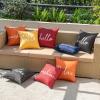 MIULEE Outdoor Waterproof Throw Pillow Covers Set of 2 Relax Decorative Outdoor Square Pillowcases for Chair Patio Garden Couch Tent Balcony Sofa Deep Blue 18×18 Inch(Navy Blue)