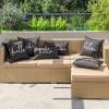 MIULEE Outdoor Waterproof Throw Pillow Covers Set of 2 Relax Decorative Outdoor Square Pillowcases for Chair Patio Garden Couch Tent Balcony Sofa Deep Blue 18×18 Inch(Black)