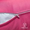 MIULEE Outdoor Waterproof Throw Pillow Covers Set of 2 Relax Decorative Outdoor Square Pillowcases for Chair Patio Garden Couch Tent Balcony Sofa Deep Blue 18×18 Inch(Hot Pink)