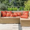 MIULEE Outdoor Waterproof Throw Pillow Covers Set of 2 Spring Hello Sunshine Decorative Outdoor Square Pillowcases for Chair Patio Garden Couch Tent Balcony Sofa Summer Yellow 20×20 Inch(Coral Red)