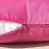 MIULEE Pack of 2 Decorative Outdoor Waterproof Pillow Covers Garden Cushion Sham Throw Pillowcase Summer Shell for Patio Tent Couch 16×16 Inch Beige(Hot Pink)