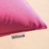 MIULEE Pack of 2 Decorative Outdoor Waterproof Pillow Covers Garden Cushion Sham Throw Pillowcase Summer Shell for Patio Tent Couch 16×16 Inch Beige(Hot Pink)