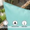 MIULEE Pack of 2 Decorative Outdoor Waterproof Pillow Covers Garden Cushion Sham Throw Pillowcase Summer Shell for Patio Tent Couch 16×16 Inch Beige(Light Green)