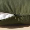 MIULEE Pack of 2 Decorative Outdoor Waterproof Pillow Covers Garden Cushion Sham Throw Pillowcase Summer Shell for Patio Tent Couch 16×16 Inch Beige(Olive)