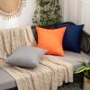 MIULEE Pack of 2 Decorative Outdoor Waterproof Pillow Covers Garden Cushion Sham Throw Pillowcase Summer Shell for Patio Tent Couch 16×16 Inch Beige(Orange)