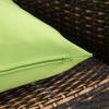 MIULEE Pack of 2 Decorative Outdoor Waterproof Pillow Covers Garden Cushion Sham Throw Pillowcase Summer Shell for Patio Tent Couch 16×16 Inch Beige(Pale Green)