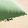 MIULEE Pack of 2 Decorative Outdoor Waterproof Pillow Covers Garden Cushion Sham Throw Pillowcase Summer Shell for Patio Tent Couch 16×16 Inch Beige(Sage)