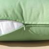 MIULEE Pack of 2 Decorative Outdoor Waterproof Pillow Covers Garden Cushion Sham Throw Pillowcase Summer Shell for Patio Tent Couch 16×16 Inch Beige(Sage)