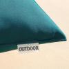 MIULEE Pack of 2 Decorative Outdoor Waterproof Pillow Covers Garden Cushion Sham Throw Pillowcase Summer Shell for Patio Tent Couch 16×16 Inch Beige(Teal Blue)