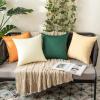 MIULEE Pack of 4 Decorative Outdoor Summer Pillow Covers Square Cushion Cases PU Coating Waterproof Throw Pillowcase Shell for Living Room Couch Sofa Garden Tent Park 18×18 Inch Yellow(Beige)