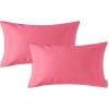 MIULEE Pack of 2 Decorative Outdoor Waterproof Pillow Covers Square Garden Cushion Sham Throw Pillowcase Shell for Spring Patio Tent Couch 16×16 Inch Olive Green(Pink)
