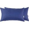 MIULEE Pack of 2 Decorative Outdoor Waterproof Pillow Covers Square Garden Cushion Sham Throw Pillowcase Shell for Spring Patio Tent Couch 16×16 Inch Olive Green(Navy Blue)