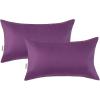 MIULEE Pack of 2 Decorative Outdoor Waterproof Pillow Covers Square Garden Cushion Sham Throw Pillowcase Shell for Spring Patio Tent Couch 16×16 Inch Olive Green(Purple)