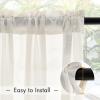 MIULEE Ivory Privacy Outdoor Curtains Waterproof Non-See-Through Semi Sheer 2 Panels Set Elegant Rod Pocket for Patio, Porch, Pergola, Cabana, Gazebo, 52 X 96 Inch Long(Ivory)