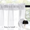 MIULEE Ivory Privacy Outdoor Curtains Waterproof Non-See-Through Semi Sheer 2 Panels Set Elegant Rod Pocket for Patio, Porch, Pergola, Cabana, Gazebo, 52 X 96 Inch Long(White)