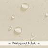 MIULEE Ivory Privacy Outdoor Curtains Waterproof Non-See-Through Semi Sheer 2 Panels Set Elegant Rod Pocket for Patio, Porch, Pergola, Cabana, Gazebo, 52 X 96 Inch Long(Cream Beige)