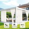MIULEE Ivory Privacy Outdoor Curtains Waterproof Non-See-Through Semi Sheer 2 Panels Set Elegant Rod Pocket for Patio, Porch, Pergola, Cabana, Gazebo, 52 X 96 Inch Long(Ivory)