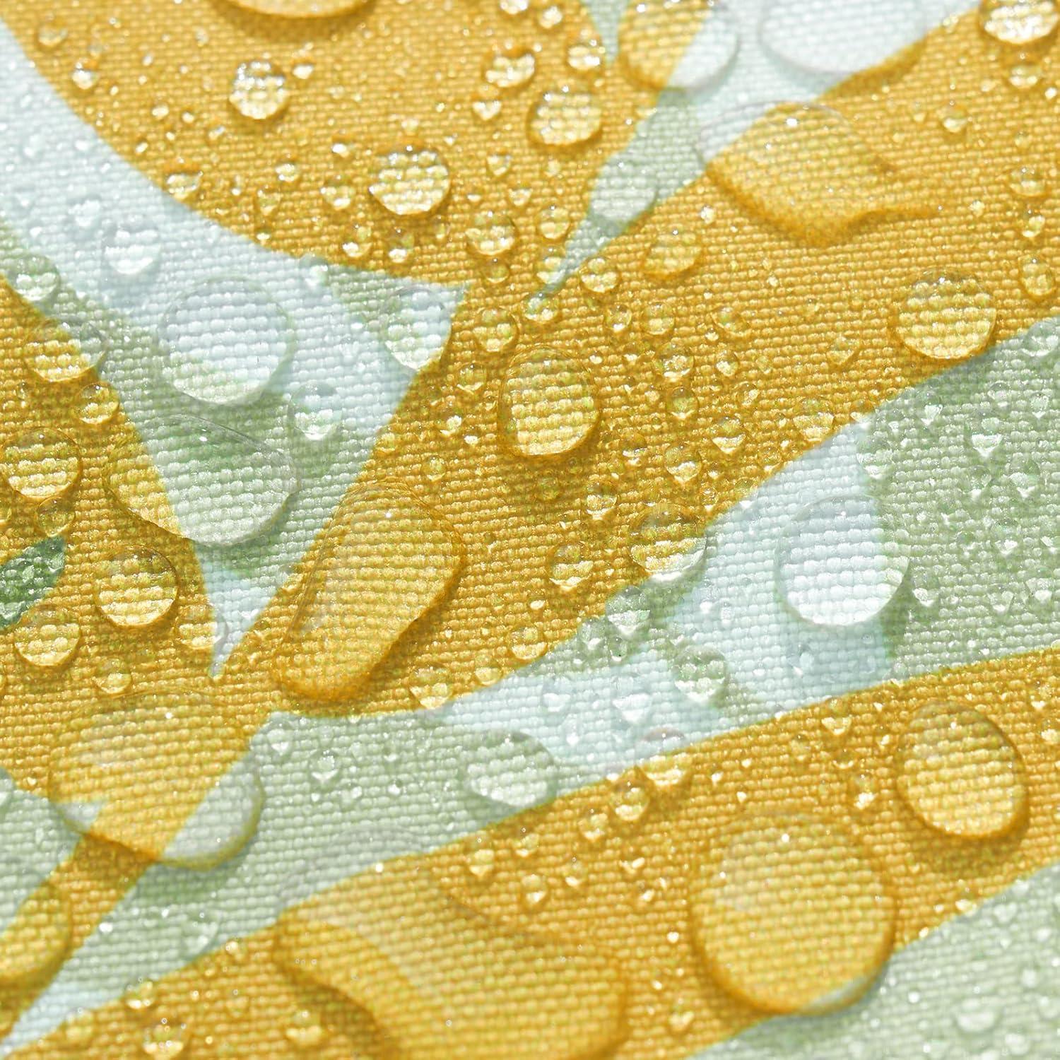 imageMIULEE Pack of 2 Fall Decorative Outdoor Waterproof Throw Pillow Covers Patio Pillow Cases Natural Leaves Pattern Spring Square Cushion Shams Shell for Garden Balcony Couch 20x20 Inch OrangeGreenyellow