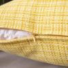 MIULEE Outdoor Waterproof Throw Pillow Covers Decorative Farmhouse Water Resistant Cushion Covers for Tent Patio Garden Couch Sofa Pack of 2, 20×20 Inch Violet(Yellow)