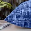 MIULEE Outdoor Waterproof Throw Pillow Covers Decorative Farmhouse Water Resistant Cushion Covers for Tent Patio Garden Couch Sofa Pack of 2, 20×20 Inch Violet(Blue)