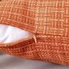 MIULEE Outdoor Waterproof Throw Pillow Covers Decorative Farmhouse Water Resistant Cushion Covers for Tent Patio Garden Couch Sofa Pack of 2, 20×20 Inch Violet(Orange)