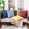 MIULEE Outdoor Waterproof Throw Pillow Covers Decorative Farmhouse Water Resistant Cushion Covers for Tent Patio Garden Couch Sofa Pack of 2, 20×20 Inch Violet(Navy Blue)