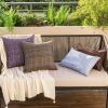 MIULEE Outdoor Waterproof Throw Pillow Covers Decorative Farmhouse Water Resistant Cushion Covers for Tent Patio Garden Couch Sofa Pack of 2, 20×20 Inch Violet(Violet)