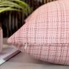 MIULEE Outdoor Waterproof Throw Pillow Covers Decorative Farmhouse Water Resistant Cushion Covers for Tent Patio Garden Couch Sofa Pack of 2, 20×20 Inch Violet(Pink)