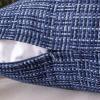 MIULEE Outdoor Waterproof Throw Pillow Covers Decorative Farmhouse Water Resistant Cushion Covers for Tent Patio Garden Couch Sofa Pack of 2, 20×20 Inch Violet(Navy Blue)