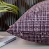 MIULEE Outdoor Waterproof Throw Pillow Covers Decorative Farmhouse Water Resistant Cushion Covers for Tent Patio Garden Couch Sofa Pack of 2, 20×20 Inch Violet(Violet)