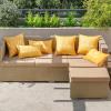 MIULEE Outdoor Waterproof Throw Pillow Covers Set of 2 Hello Sunshine Decorative Outdoor Square Pillowcases for Chair Patio Garden Couch Tent Balcony Sofa Black 18×18 Inch(Yellow)