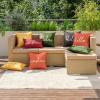MIULEE Outdoor Waterproof Throw Pillow Covers Set of 2 Hello Sunshine Decorative Outdoor Square Pillowcases for Chair Patio Garden Couch Tent Balcony Sofa Black 18×18 Inch(Olive Green)