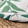 MIULEE Pack of 2 Fall Decorative Outdoor Waterproof Throw Pillow Covers Patio Pillow Cases Natural Leaves Pattern Spring Square Cushion Shams Shell for Garden Balcony Couch 20×20 Inch, Orange(Sage Green)