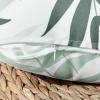 MIULEE Pack of 2 Fall Decorative Outdoor Waterproof Throw Pillow Covers Patio Pillow Cases Natural Leaves Pattern Spring Square Cushion Shams Shell for Garden Balcony Couch 20×20 Inch, Orange(Greyish Green)