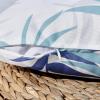 MIULEE Pack of 2 Fall Decorative Outdoor Waterproof Throw Pillow Covers Patio Pillow Cases Natural Leaves Pattern Spring Square Cushion Shams Shell for Garden Balcony Couch 20×20 Inch, Orange(Blue)