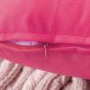 MIULEE Pack of 4 Decorative Outdoor Waterproof Summer Pillow Covers Square Garden Cushion Cases PU Coating Throw Pillow Cover Shell for Tent Park Couch 18×18 inch red/Yellow(Hot Pink)