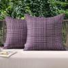 MIULEE Outdoor Waterproof Throw Pillow Covers Decorative Farmhouse Water Resistant Cushion Covers for Tent Patio Garden Couch Sofa Pack of 2, 20×20 Inch Violet(Violet)
