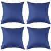 MIULEE Pack of 4 Decorative Outdoor Waterproof Summer Pillow Covers Square Garden Cushion Cases PU Coating Throw Pillow Cover Shell for Tent Park Couch 18×18 inch red/Yellow(Navy Blue)