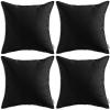 MIULEE Pack of 4 Decorative Outdoor Waterproof Summer Pillow Covers Square Garden Cushion Cases PU Coating Throw Pillow Cover Shell for Tent Park Couch 18×18 inch red/Yellow(Black)