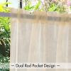 MIULEE Outdoor Sheer Curtain for Patio Waterproof – 2 Panels Sage Green Privacy Drape Voile Curtain Rod Pocket for Porch,Pergola, Cabana, Gazebo, 54 X 84 Inch Long(Cream Beige)