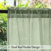MIULEE Outdoor Sheer Curtain for Patio Waterproof – 2 Panels Sage Green Privacy Drape Voile Curtain Rod Pocket for Porch,Pergola, Cabana, Gazebo, 54 X 84 Inch Long(Sage Green)