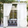 MIULEE Outdoor Sheer Curtain for Patio Waterproof – 2 Panels Sage Green Privacy Drape Voile Curtain Rod Pocket for Porch,Pergola, Cabana, Gazebo, 54 X 84 Inch Long(White)